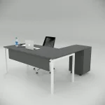 Ear Desk Anthracite (with Peison Shelf)